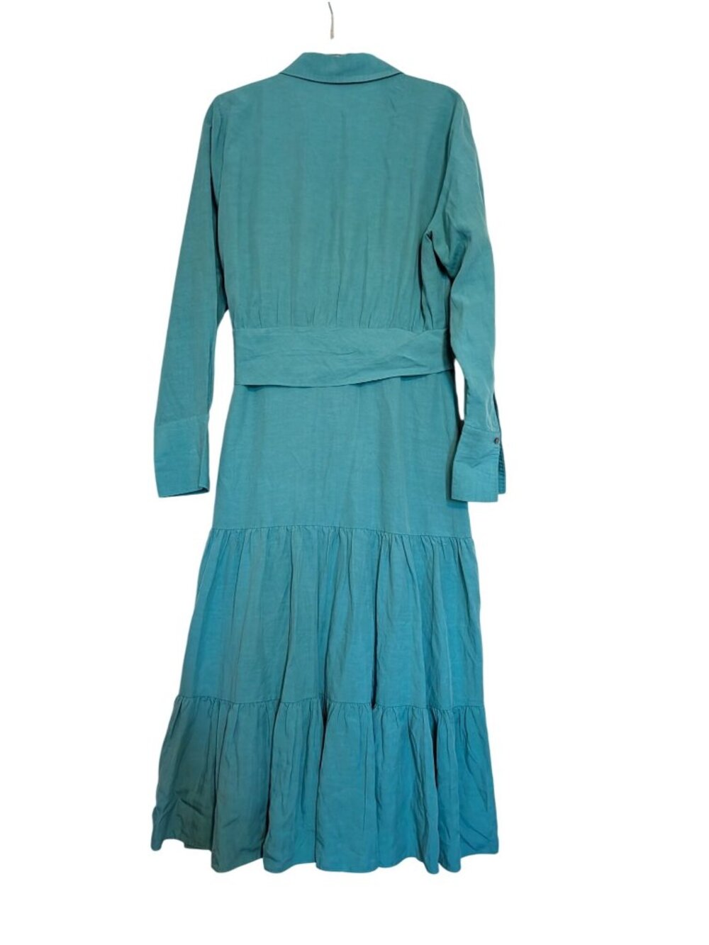 Kobi Halperin Womens Blue Linen Blend Long Sleeve Shirt Dress Size M - Picture 3 of 16